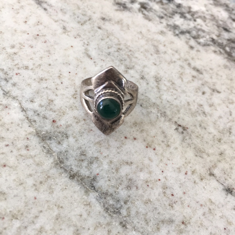 Sterling Silver Agate Ring
